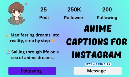 Anime Captions For Instagram