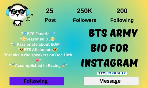    BTS Army Bio for Instagram