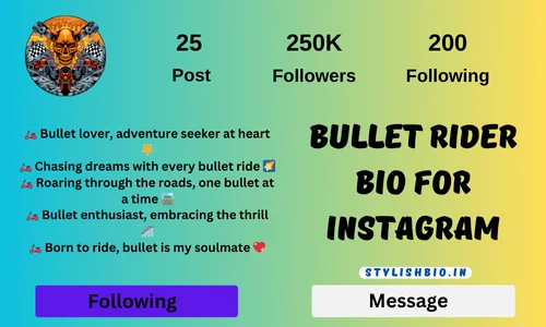 Bullet rider bio for instagram