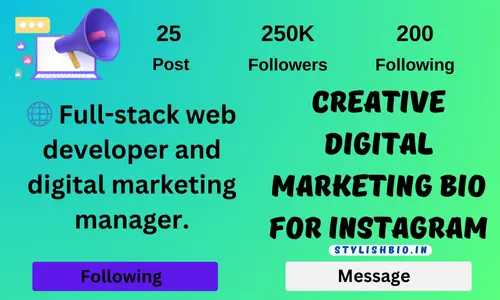 Creative Digital Marketing Bio for Instagram