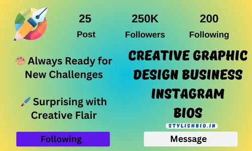 Creative Graphic Design Business Instagram Bios