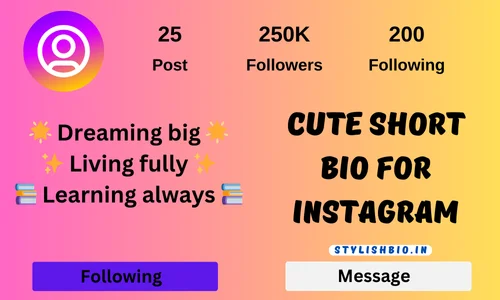 Cute short bio for instagram