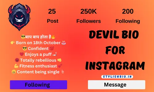 Devil Bio For Instagram