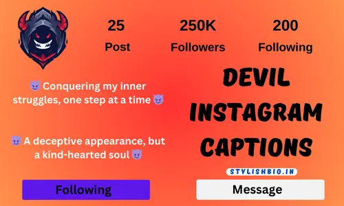 Devil Instagram Captions