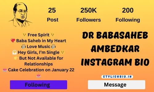 Dr Babasaheb Ambedkar Instagram Bio