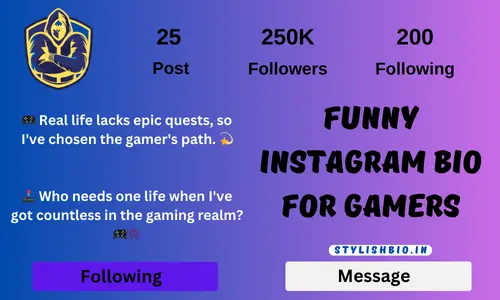 Funny Instagram Bio For Gamers