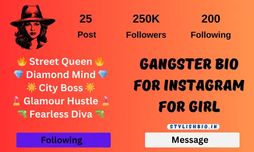 Gangster bio for instagram for girl