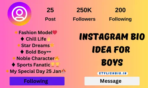 Instagram Bio Idea For 
Boys