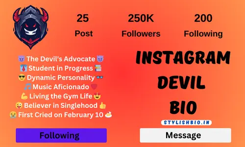 Instagram Devil Bio