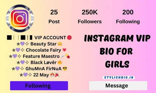 Instagram Vip Bio For 
Girls