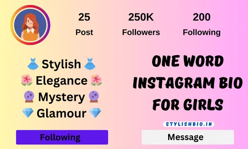 One Word Instagram Bio For Girls