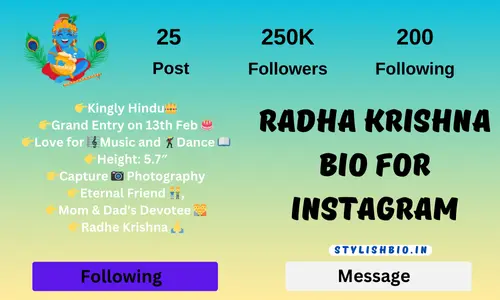 Radha Krishna Bio For Instagram