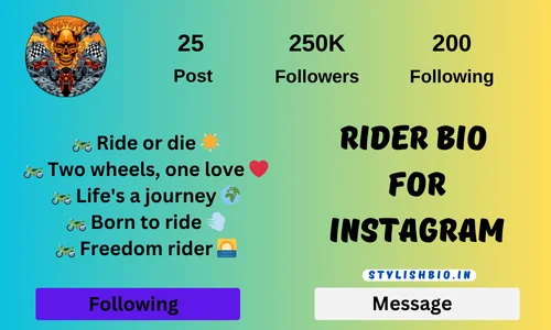 Rider bio for Instagram