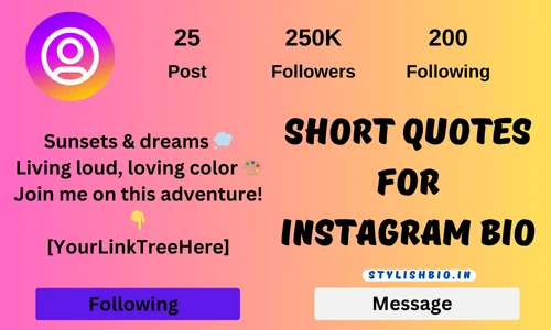 Short Quotes for Instagram Bio