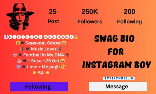 Swag bio for instagram boy