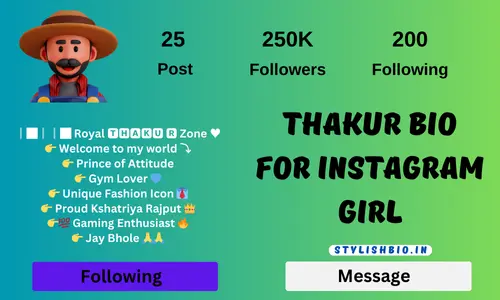 Thakur Bio For Instagram Girl