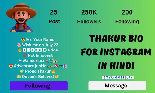 Thakur Bio For Instagram In Hindi