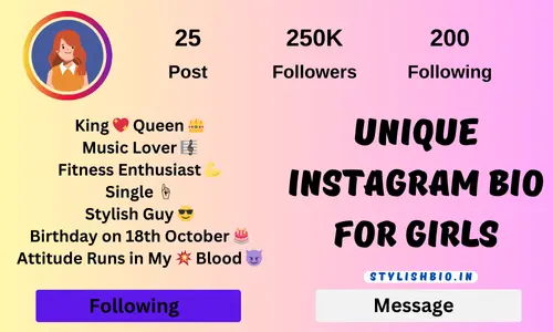 Unique Instagram Bio For Girls