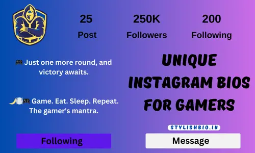 Unique Instagram Bios For Gamers