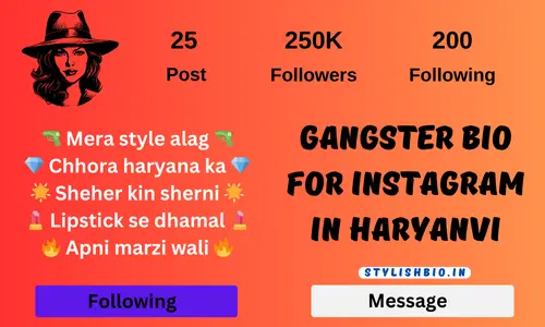 gangster bio for instagram in haryanvi