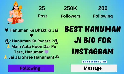 Best Hanuman Ji Bio For Instagram 2024