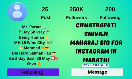 Chhatrapati shivaji maharaj bio for instagram in marathi