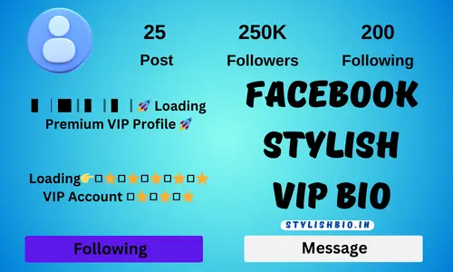 Facebook Stylish VIP Bio