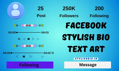 Facebook stylish bio text art