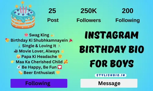 Instagram Birthday Bio For Boys