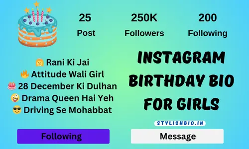 Instagram Birthday Bio For Girls