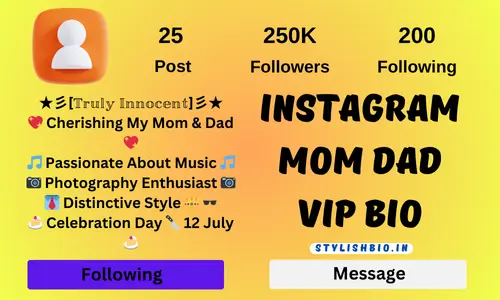 Instagram Mom Dad Vip Bio