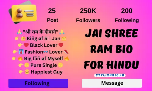 Jai Shree Ram Bio for Hindu