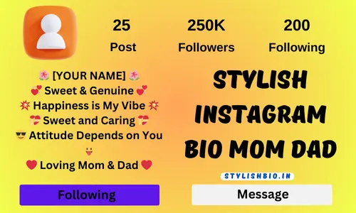 Stylish Instagram Bio Mom Dad